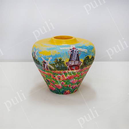 Papierblumenvase